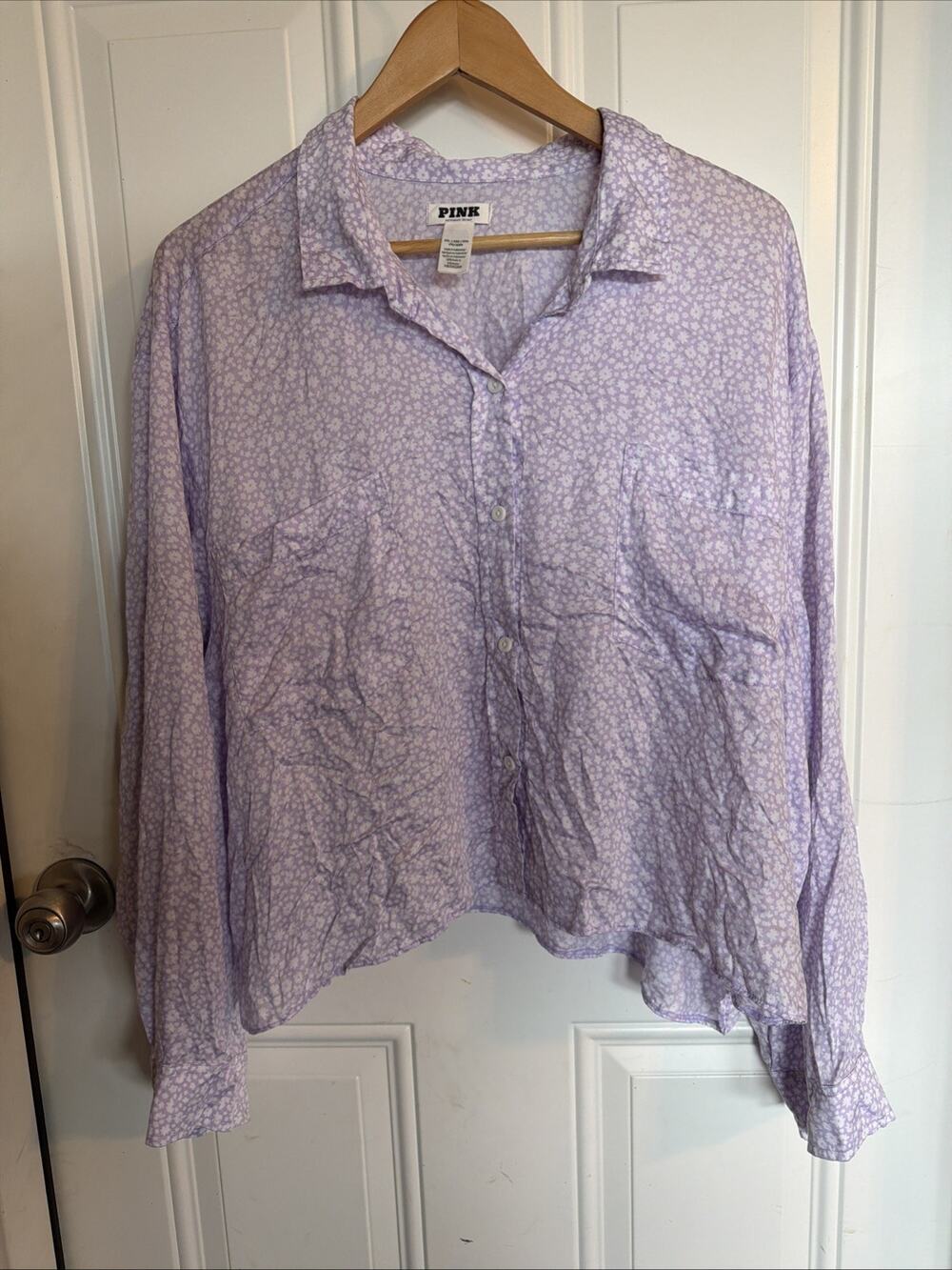 Victoria’s Secret Pink long sleeve button down Shirt XXL